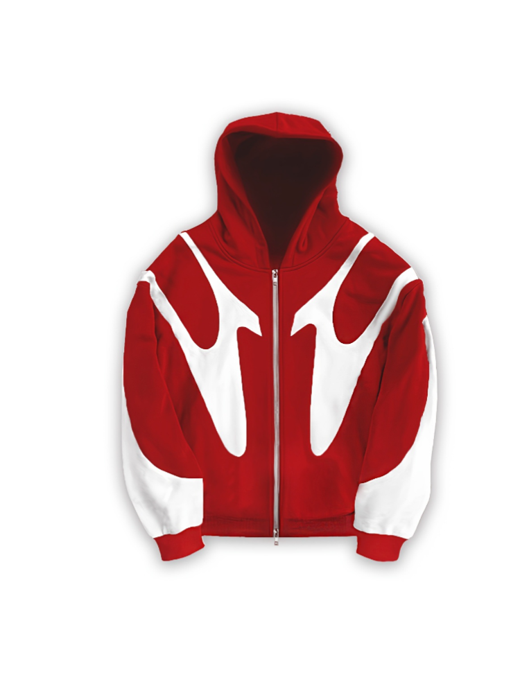 Street Fashion Zip Up Hoodie - Y2k American Retro Letter Printed Devil