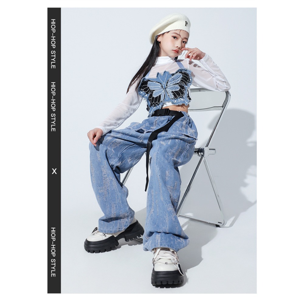 Street Fashion Hip Hop - Jazz Hip Hop Dance Set Mesh