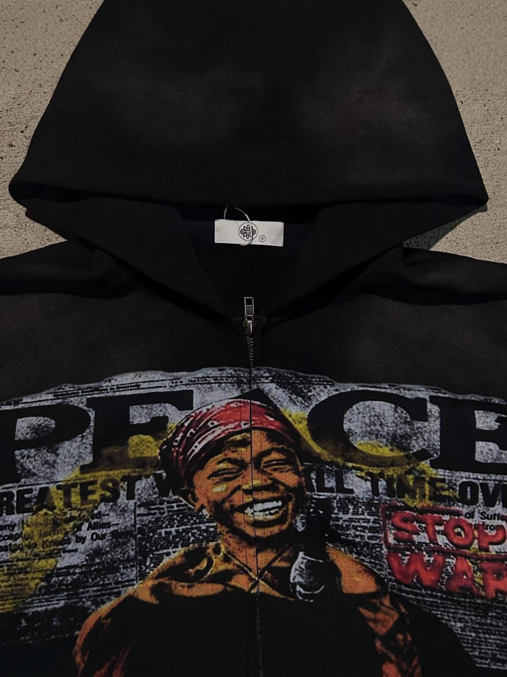 2026 new American hip-hop loos - Street Fashion Zip Up Hoodie review and price