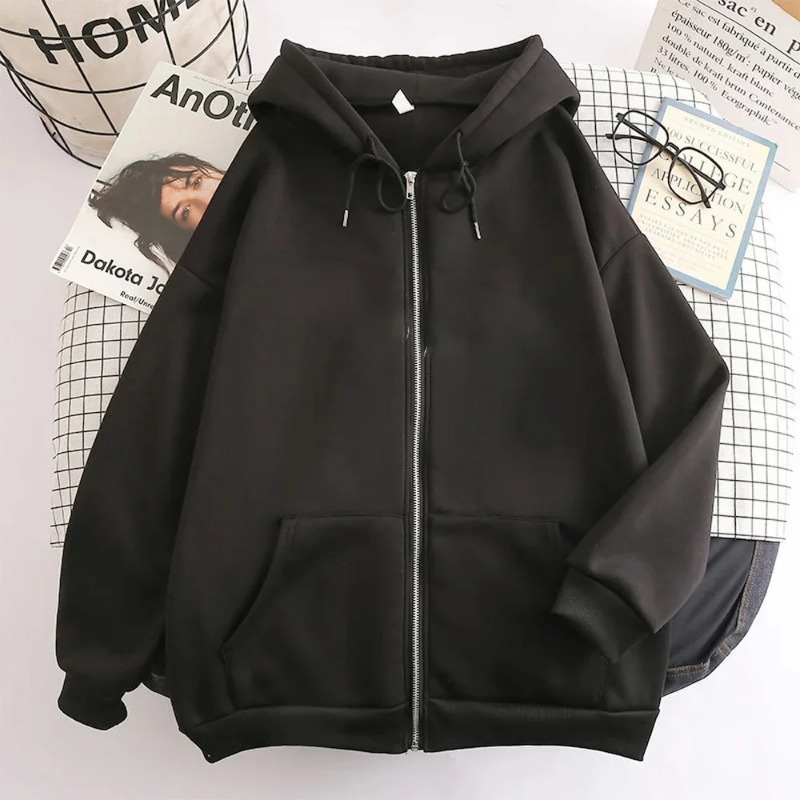 High Street Hoodie Men Solid C - Street Fashion Zip Up Hoodie review and price