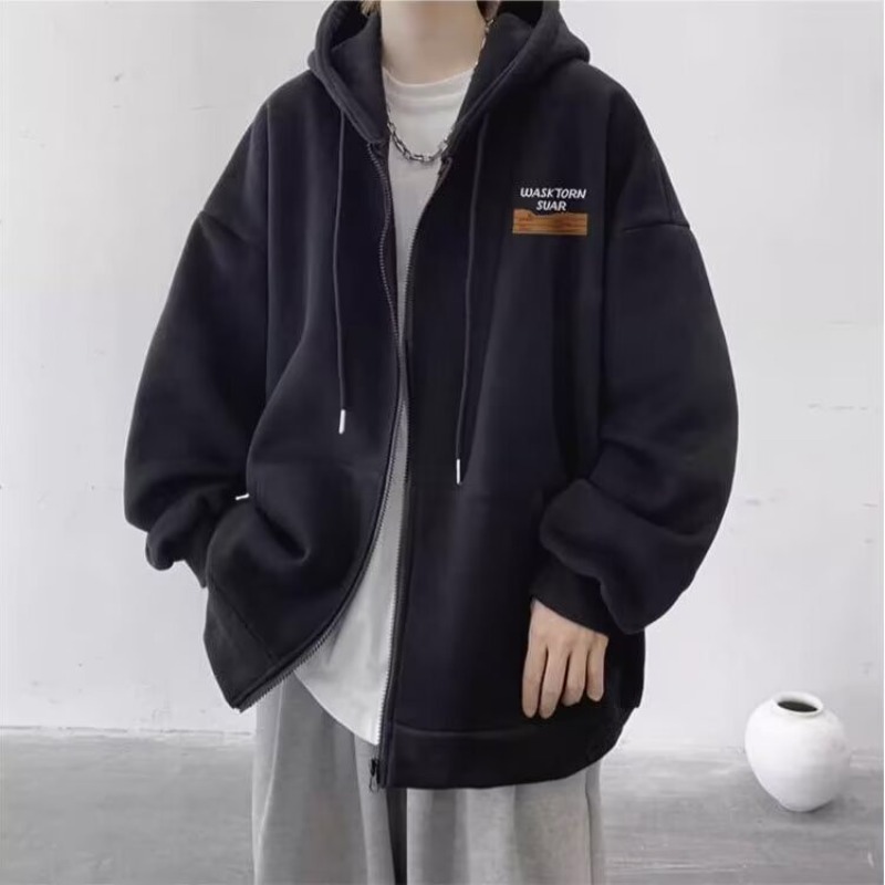 High Street Hoodie Men Solid C - Street Fashion Zip Up Hoodie review and price