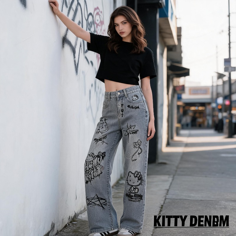 Cute Keiokitty Rhinestone Graf - Street Fashion Japan review and price