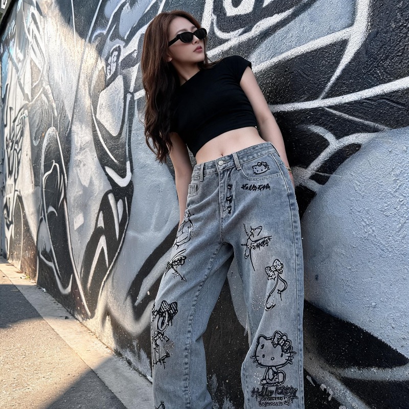 Cute Keiokitty Rhinestone Graf - Street Fashion Japan review and price