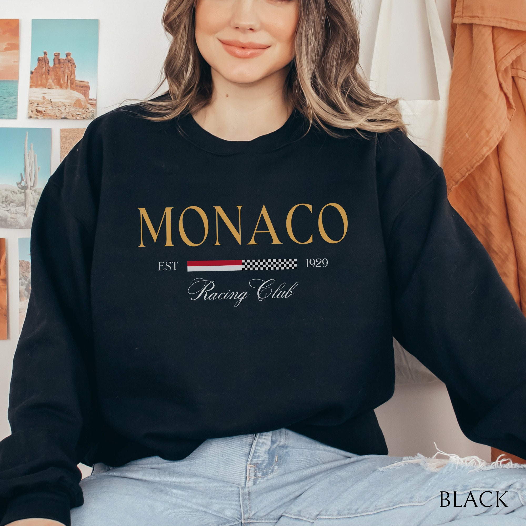 Women's MONACO Print Sweatshir - Street Fashion Monaco review and price