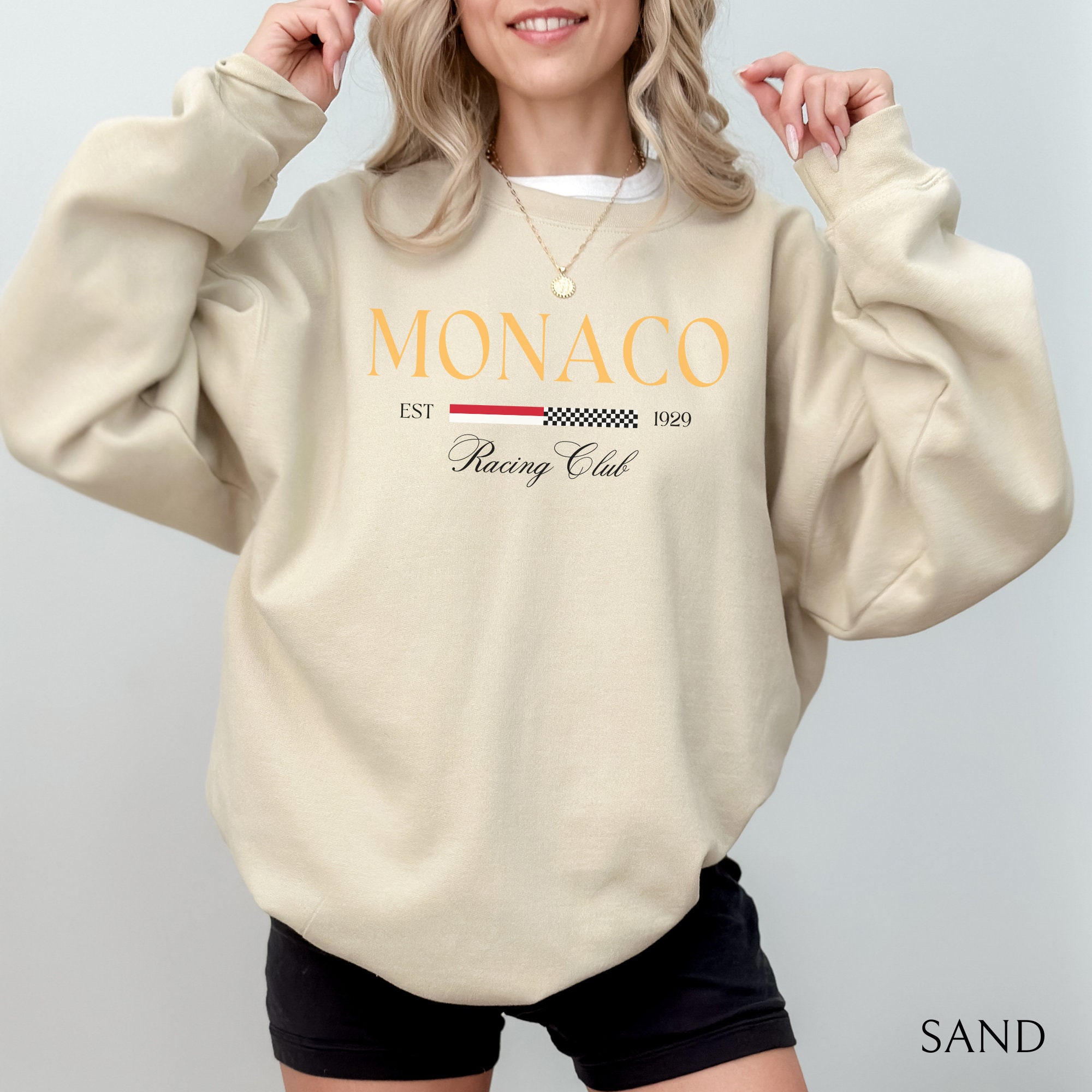 Women's MONACO Print Sweatshir - Street Fashion Monaco review and price