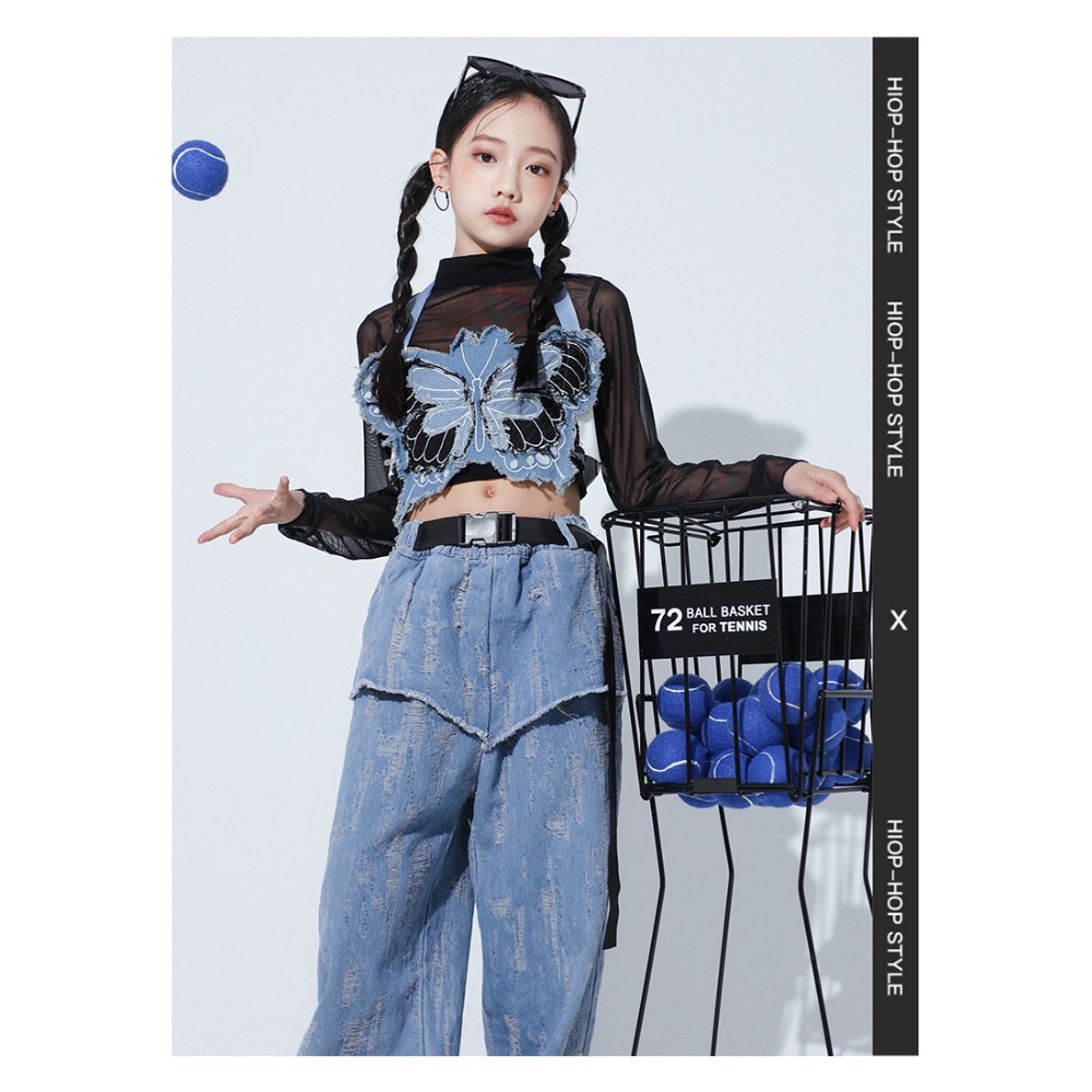 Jazz Hip Hop Dance Set Mesh Lo - Street Fashion Hip Hop review and price