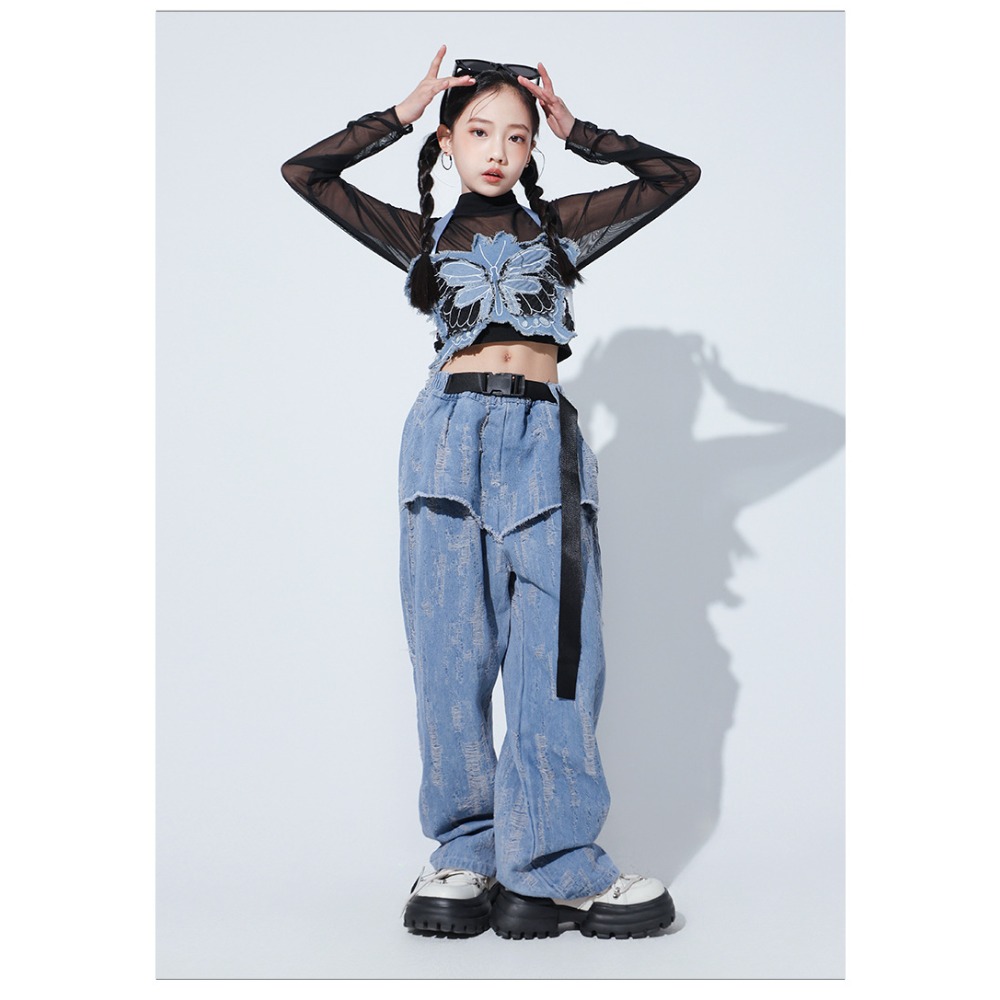 Jazz Hip Hop Dance Set Mesh Lo - Street Fashion Hip Hop review and price